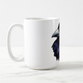 Majestic Raven Portrait - Rabe, Vogel, wild lebend Kaffeetasse (Links)