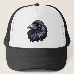 Majestic Raven Portrait - Rabe, Vogel, wild lebend Truckerkappe