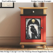 Majestic Raven, Verzierter Gotischer Bogen BR1 Dec Seidenpapier