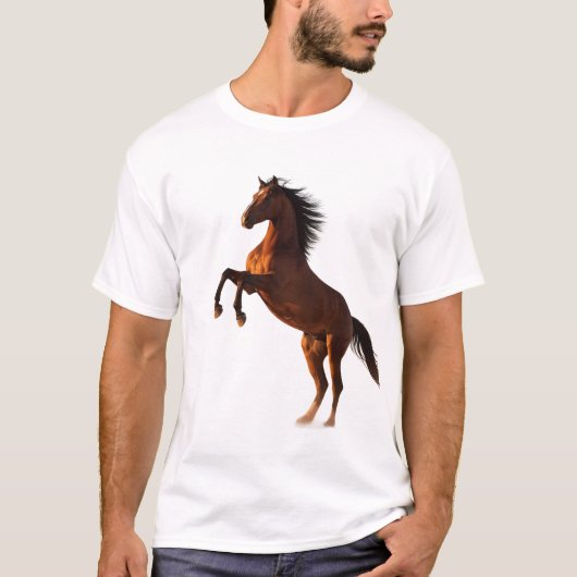 Majestic Rearing Horses Arwork T-Shirt (Vorderseite)