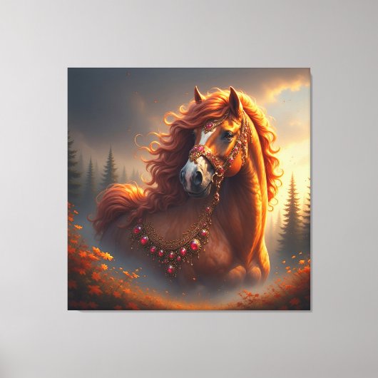 Majestic Red Horse Leinwanddruck (Vorderseite)