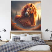 Majestic Red Horse Leinwanddruck (Insitu (Schlafzimmer))