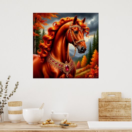 Majestic Red Horse Poster (Küche)