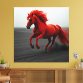 Majestic Red Horse Running Leinwanddruck (Insitu (Wohnzimmer))