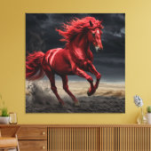 Majestic Red Horse Running Leinwanddruck (Insitu (Wohnzimmer))