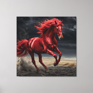 Majestic Red Horse Running Leinwanddruck