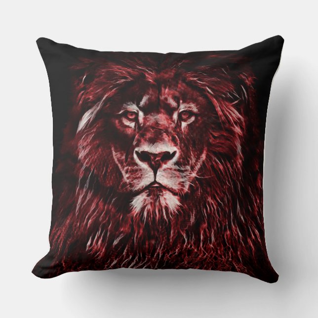Majestic Red Lion Kissen (Vorderseite)