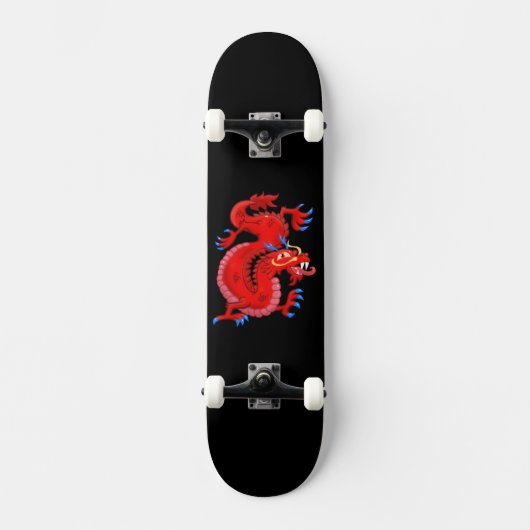 Majestic Red Oriental Dragon Skateboard (Vorderseite)