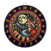 Majestic Red Raccoon mit Goldenem Mond Dartscheibe (vorne)