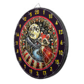 Majestic Red Raccoon mit Goldenem Mond Dartscheibe (Vorderseite rechts)