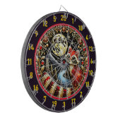 Majestic Red Raccoon mit Goldenem Mond Dartscheibe (Vorderseite Links)