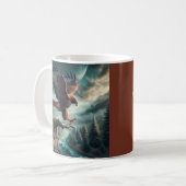 Majestic Red-Tail Hawk Soaring Kaffeetasse (Vorderseite Links)
