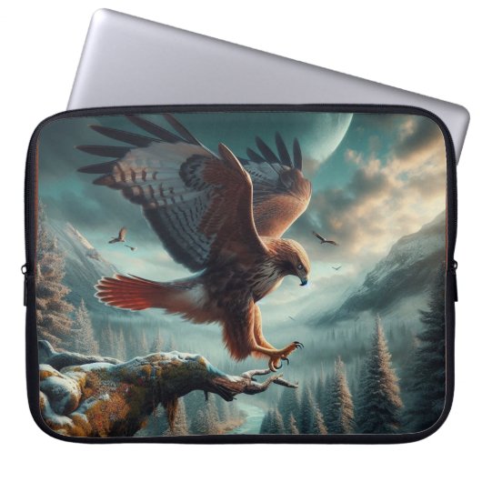 Majestic Red-Tail Hawk Soaring Laptopschutzhülle (Vorderseite)