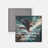 Majestic Red-Tail Hawk Soaring Magnet (Vorderseite/Rückseite)