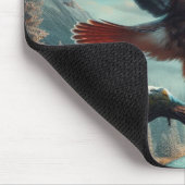 Majestic Red-Tail Hawk Soaring Mousepad (Ecke)