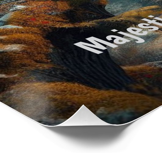 Majestic Red-Tail Hawk Soaring Poster (Ecke)