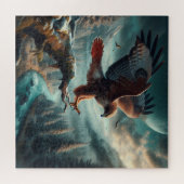 Majestic Red-Tail Hawk Soaring Puzzle (Horizontal)