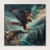 Majestic Red-Tail Hawk Soaring Puzzle (Vertikal)