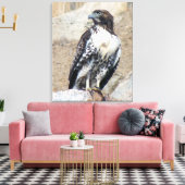 Majestic Red-Tail Hawk Wrapped Canvas Leinwanddruck (Insitu (Wohnzimmer))