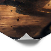 Majestic Red Toned Crusade Ritter in Schlacht Poster (Ecke)