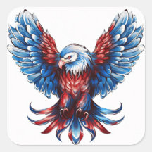 Majestic Red, White, Blue, Eagle