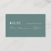 Majestic Redwood Forest Floral Frame Visitenkarte (Rückseite)