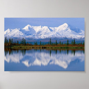 Majestic Reflections, Alaska Poster