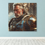Majestic Regal King Stretched Canvas Print Leinwanddruck (Insitu (Holzboden))