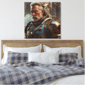 Majestic Regal King Stretched Canvas Print Leinwanddruck (Insitu (Schlafzimmer))