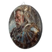 Majestic Regal Steampunk King Dartboard Dartscheibe (Vorderseite rechts)