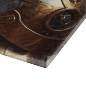 Majestic Regal Steampunk King Glass Chopping Board Schneidebrett (Ecke)