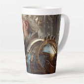 Majestic Regal Steampunk King Latte Tasse (Rechte Ecke)
