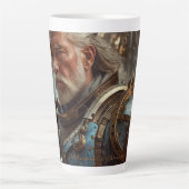 Majestic Regal Steampunk King Latte Tasse (Vorderseite)