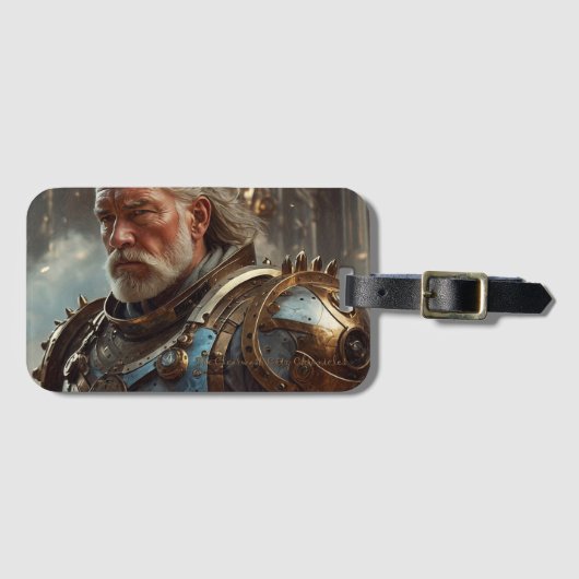 Majestic Regal Steampunk King Luggage Tag Gepäckanhänger (Vorderseite (Horizontal))