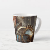 Majestic Regal Steampunk King Small Latte Tasse (Rechte Ecke)