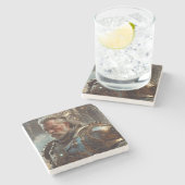 Majestic Regal Steampunk King Stone Untersetzer (Seitenansicht)