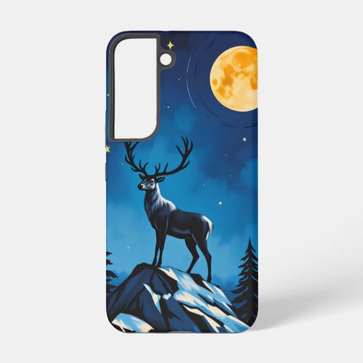 Majestic Reindeer by Moonlight Phone Case -Samsung Samsung Galaxy Hülle (Rückseite)