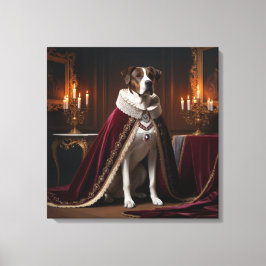 Majestic Renaissance Dog Portrait Vintage Kerze Leinwanddruck