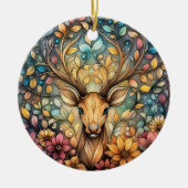 Majestic Rentier Christmas Anpassbare Keramik O Keramik Ornament (Vorne)