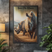 Majestic Rhinos: Ein Fields Grace Poster