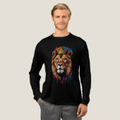 Majestic Roar - Der gekrönte König Tri-Blend Shirt (Volle Vorderseite)