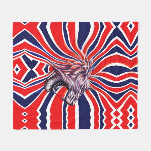 Majestic Roar Fleecedecke (Vorderseite (Horizontal))