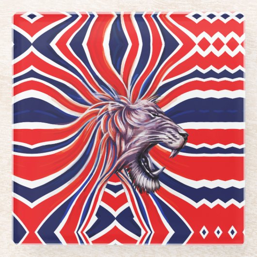 Majestic Roar Glasuntersetzer (Vorderseite)