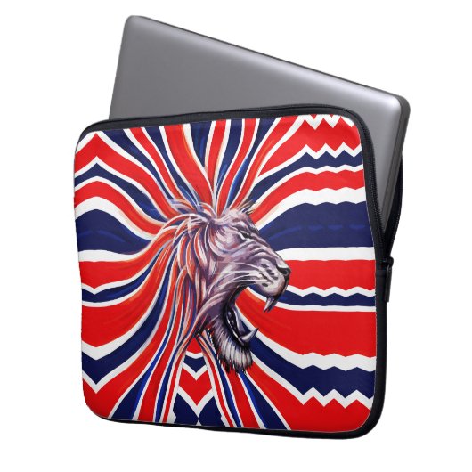 Majestic Roar Laptopschutzhülle (Vorderseite Links)