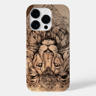 Majestic Roar: Lion Print T-Shirt Case-Mate iPhone 14 Pro Hülle