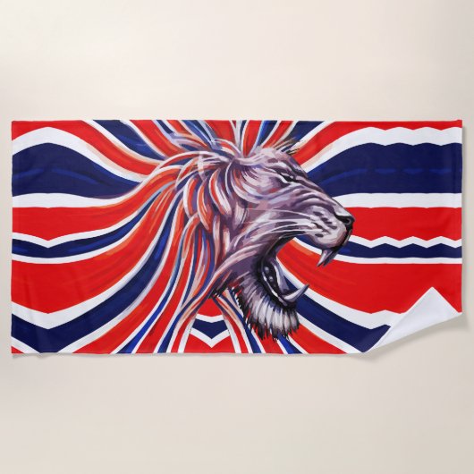 Majestic Roar Strandtuch (Vorderseite)