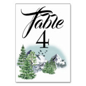 Majestic Rocky Mountains Pazifik Nordwestwald Tischnummer (Rückseite)