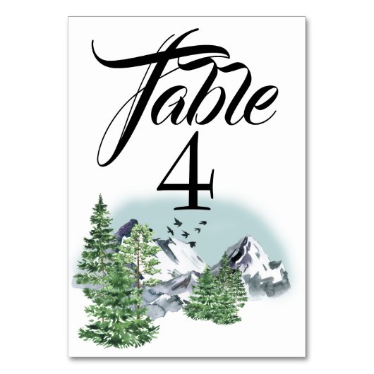 Majestic Rocky Mountains Pazifik Nordwestwald Tischnummer (Vorderseite)