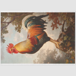 Majestic Roster Posting in einem üppigen Naturwald Seidenpapier