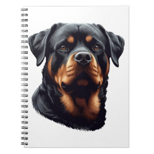 Majestic Rottweiler Dog Art Notizblock